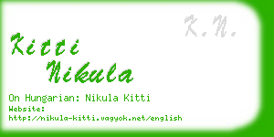 kitti nikula business card